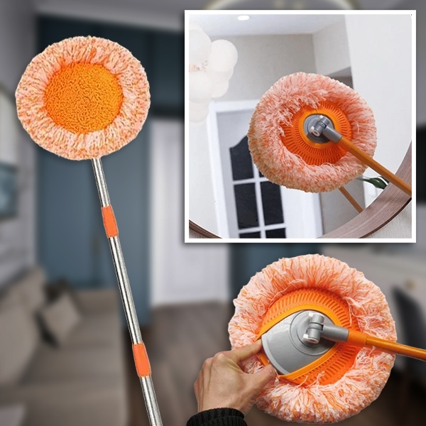 Fensterreinigungswerkzeug 2-in-1 - Drehbarer Wischmopp Mit Rakel