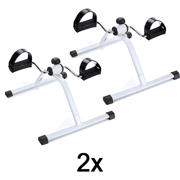 2x Mini-Pedaltrainer für Schreibtisch, Sofa und Stuhl – Arme und Beine, einstellbarer Widerstand, bis 150 kg | PEDALORA