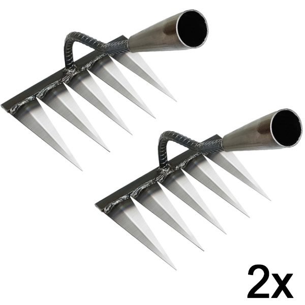 2x Multifunktionales Gartengerät für die Bodenpflege | PRONGSPRO