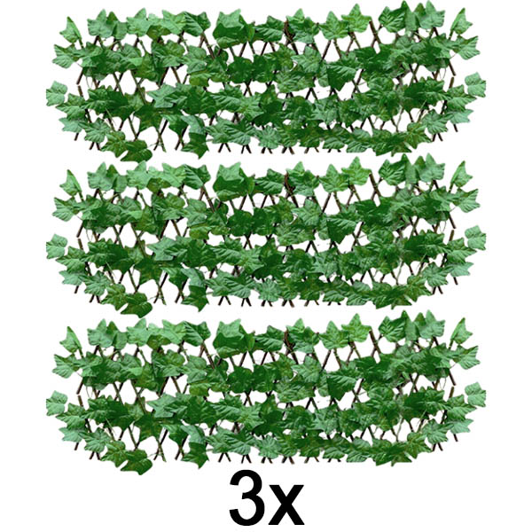3x Dekorativer und praktischer Zaun für Terrasse und Garten | GREENFENCE
