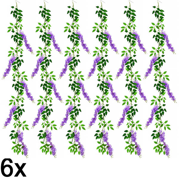 6x Glyzinienblütenranken-Simulation | WISBLOOM