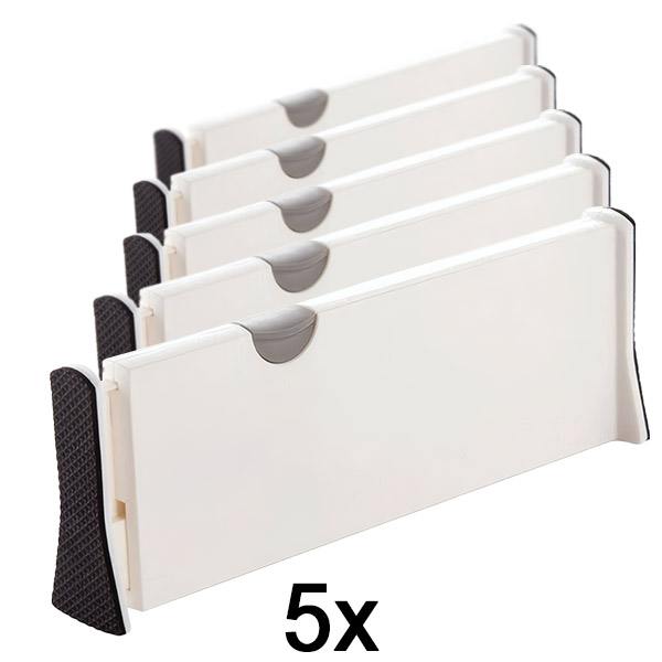 5x Verstellbarer Schubladen- & Regal-Trenner | DIVISERINO